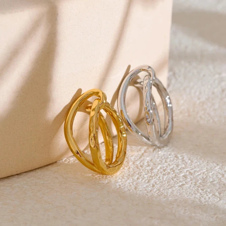 Bague Eclipse dorée et argentée