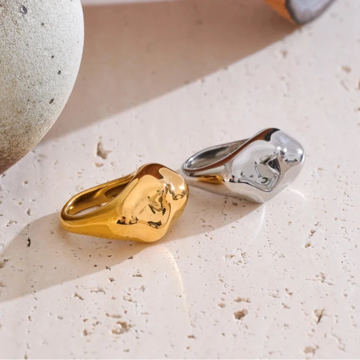 Bague Hamada dorée argentée