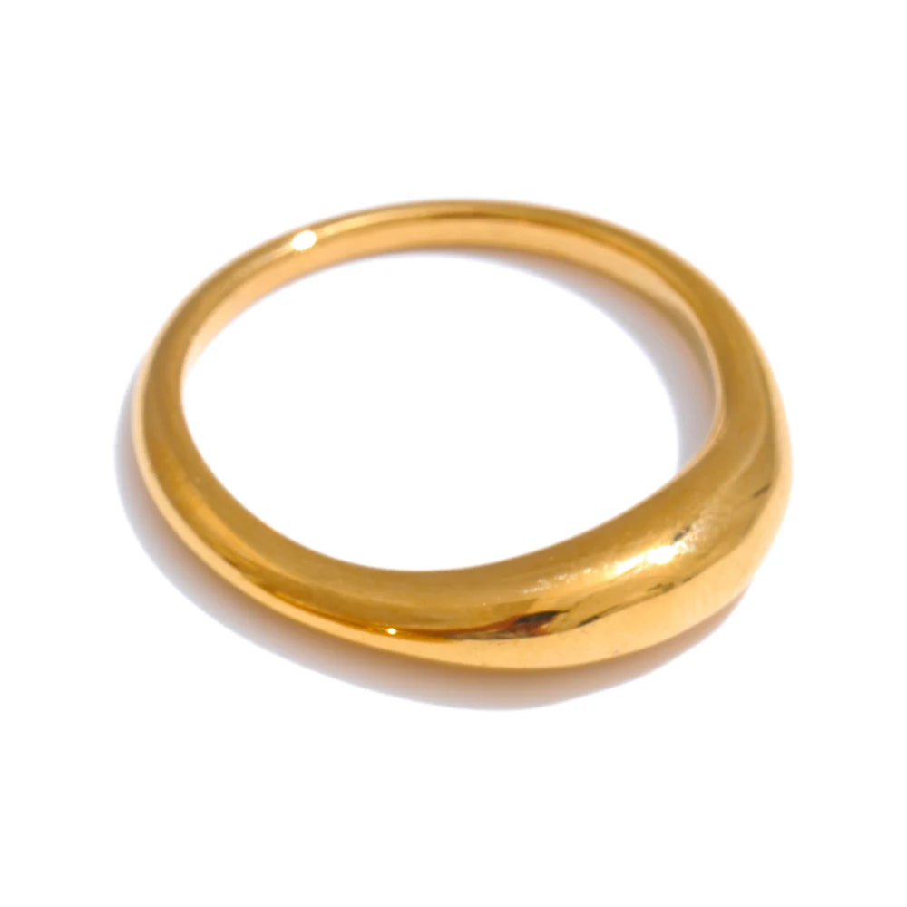 Bague mirage dorée forme ronde
