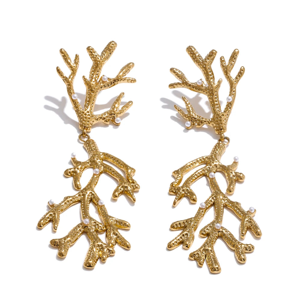 Boucles corail doré