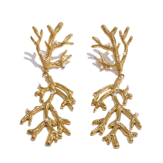 Boucles corail doré