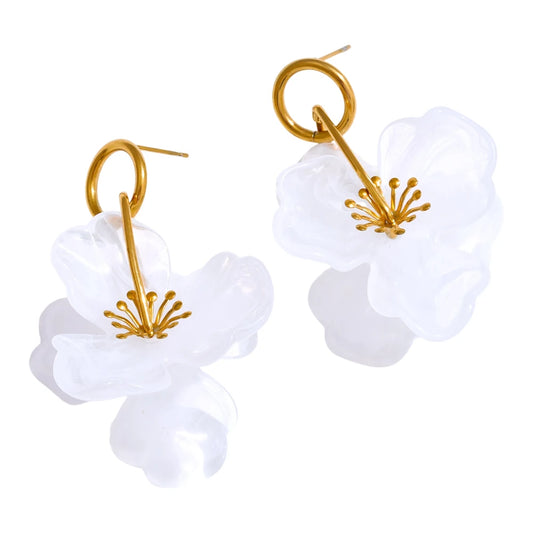 Boucles fleur d'écume BLANC