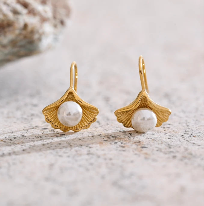 Boucles perle de ginko