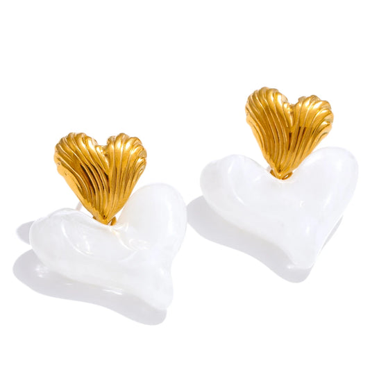 Boucles voile de nacre COEUR