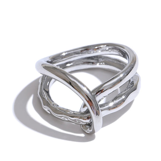 Bague Eclipse dorée argentée