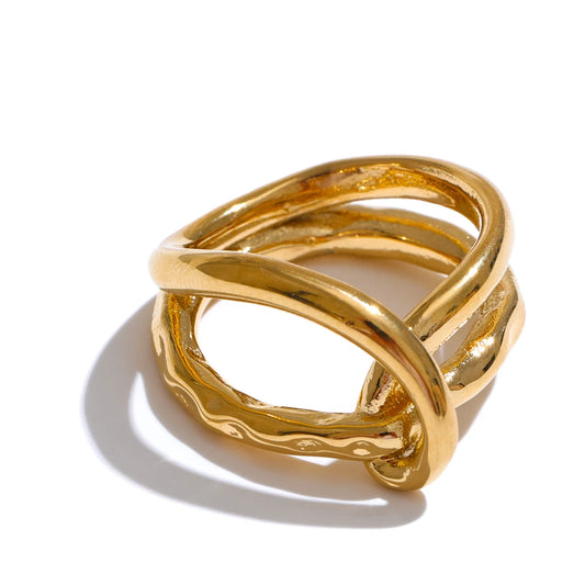 Bague Eclipse dorée